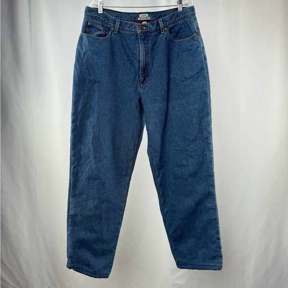 L.L. Bean Original Fit Relaxed Fleece Lined Jean in Blue Size 18 Tall - Picture 2 of 7